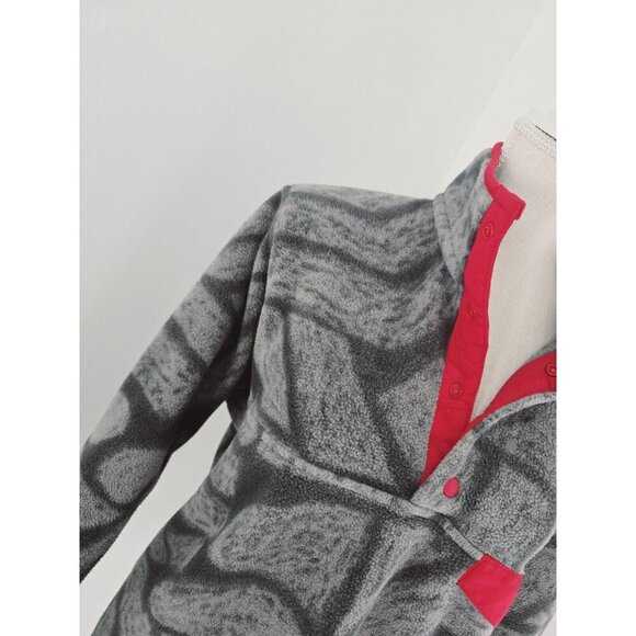 Patagonia Synchilla Pullover Fleece Gray Red Tribal Aztec Mens S Unisex Womens M - Picture 4 of 12